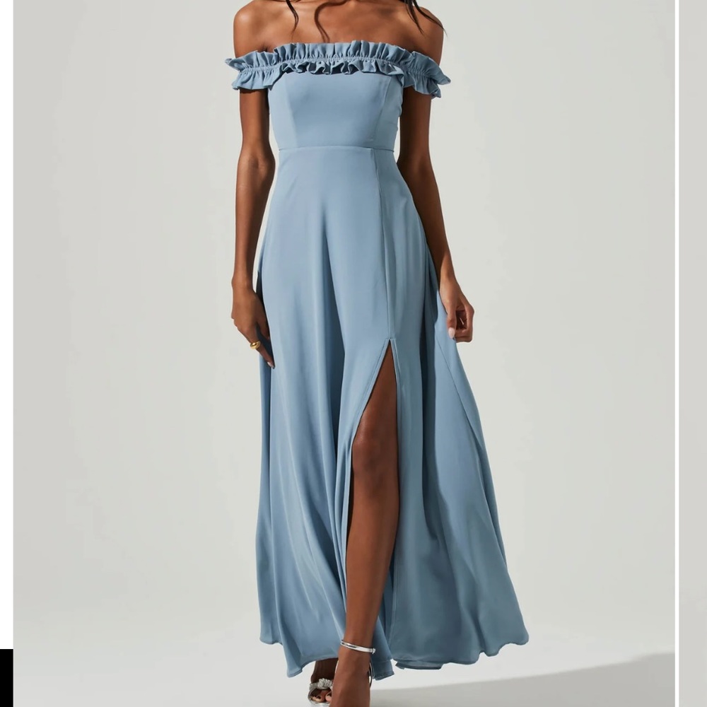 Venetia Off Shoulder Ruffle Trim Maxi Dress Astr The Label BRAND NEW